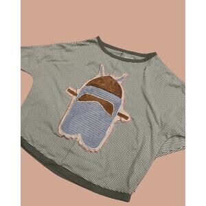 Large Upcycled Bug Eddie Bauer Shirt